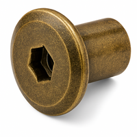 1/4-20 JOINT CONNECTOR NUT TY JCN 17MM  ANT BRASS